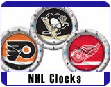 NHL Hockey Team Logo Clocks