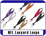 NFL Football Team Logo Lanyard Loop Key Chains