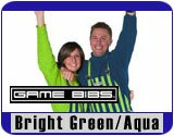 Bright Green/Aqua Striped Game Day Bib Overalls
