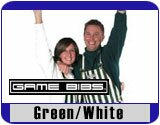 Green/White Striped Game Day Bib Overalls
