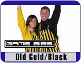 Old Gold/Black Striped Game Day Bib Overalls