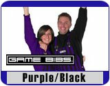 Purple/Black Striped Game Day Bib Overalls