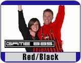 Red/Black Striped Game Day Bib Overalls
