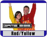 Red/Yellow Striped Game Day Bib Overalls