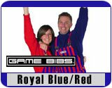 Royal Blue/Red Striped Game Day Bib Overalls