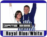 Royal Blue/White Striped Game Day Bib Overalls